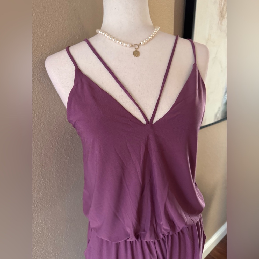 Stylish Purple Sleeveless Jumpsuit - Picture 5 of 10